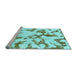 Sideview of Machine Washable Abstract Light Blue Modern Rug, wshabs871lblu