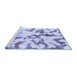 Sideview of Machine Washable Abstract Blue Modern Rug, wshabs871blu