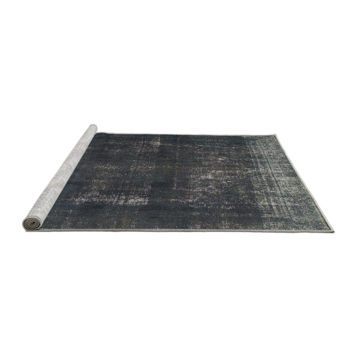 Sideview of Machine Washable Abstract Grey Gray Rug, wshabs872