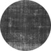 Round Persian Gray Bohemian Rug, abs872gry