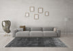 Machine Washable Persian Gray Bohemian Rug in a Living Room,, wshabs872gry