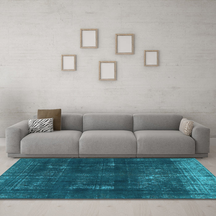 Machine Washable Persian Light Blue Bohemian Rug in a Living Room, wshabs872lblu