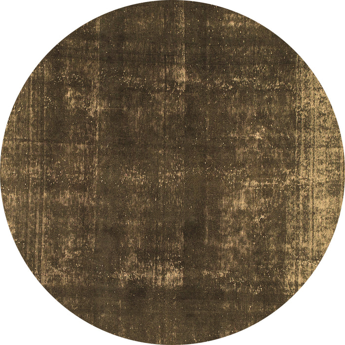 Round Persian Brown Bohemian Rug, abs872brn