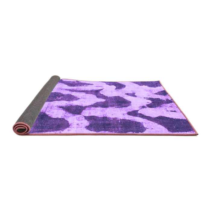Sideview of Abstract Purple Modern Rug, abs873pur
