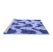 Sideview of Machine Washable Abstract Blue Modern Rug, wshabs873blu