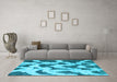 Machine Washable Abstract Light Blue Modern Rug in a Living Room, wshabs873lblu