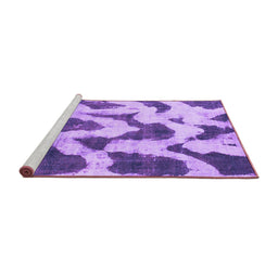 Sideview of Machine Washable Abstract Purple Modern Area Rugs, wshabs873pur
