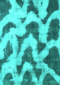 Abstract Turquoise Modern Rug, abs873turq