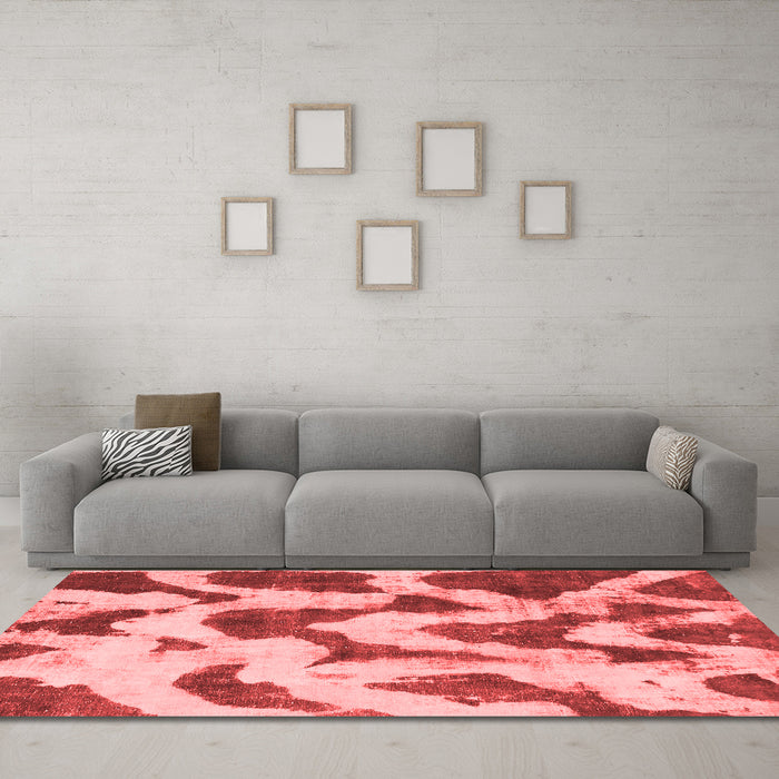 Modern Red Washable Rugs