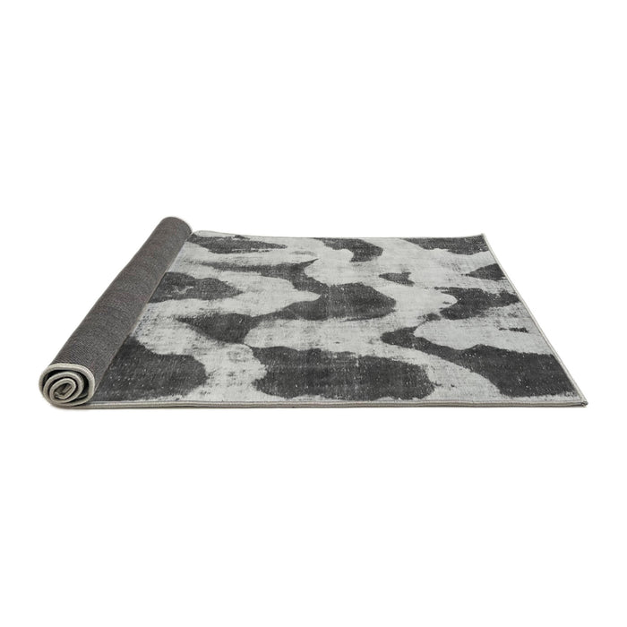 Sideview of Abstract Gray Modern Rug, abs873gry