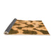 Sideview of Abstract Orange Modern Rug, abs873org