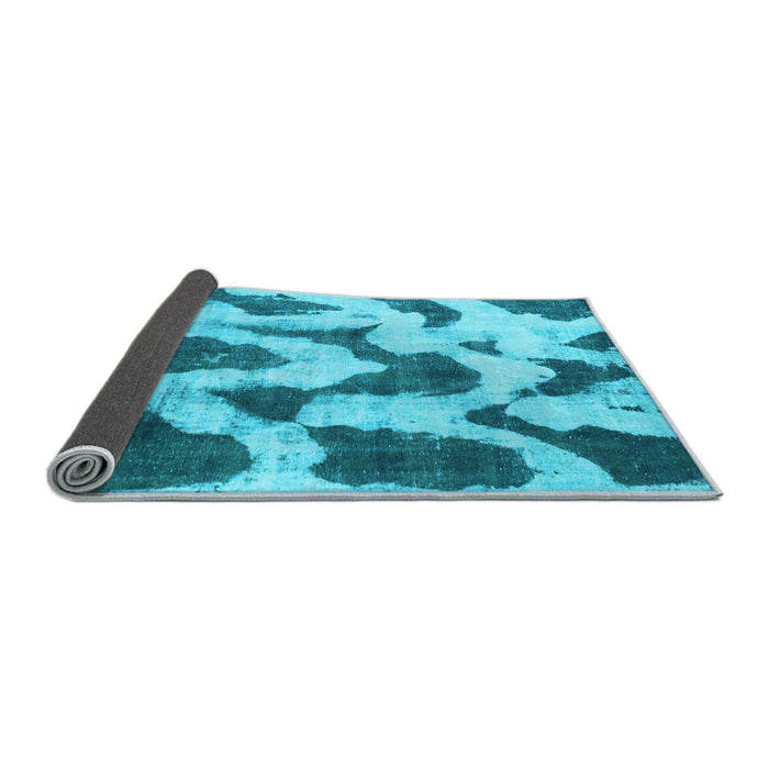 Sideview of Abstract Light Blue Modern Rug, abs873lblu