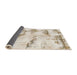 Sideview of Abstract Gold Modern Rug, abs874