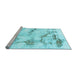 Sideview of Machine Washable Abstract Light Blue Modern Rug, wshabs874lblu