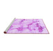 Sideview of Machine Washable Abstract Purple Modern Area Rugs, wshabs874pur