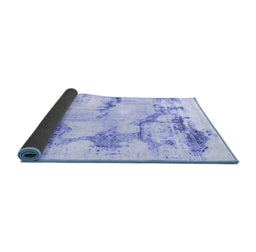 Sideview of Abstract Blue Modern Rug, abs874blu