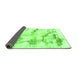 Sideview of Abstract Green Modern Rug, abs874grn