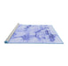 Sideview of Machine Washable Abstract Blue Modern Rug, wshabs874blu