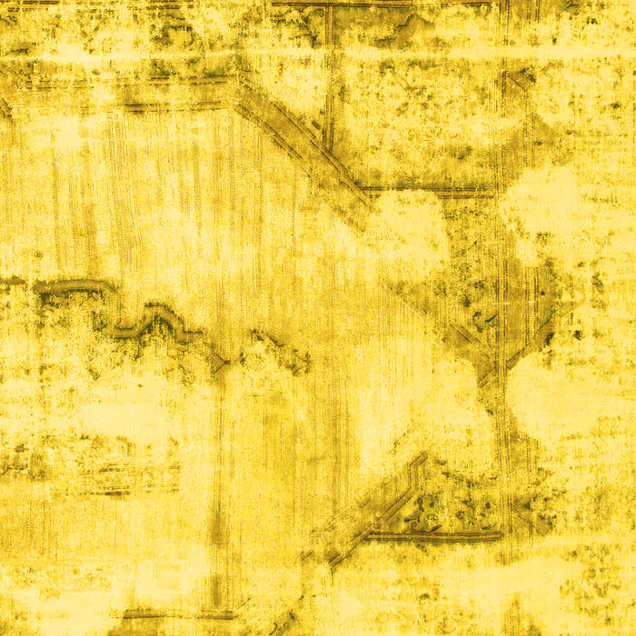 Machine Washable Abstract Yellow Modern Rug, wshabs874yw