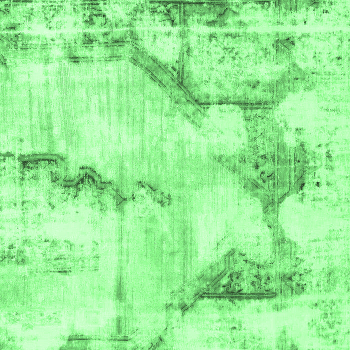 Machine Washable Abstract Emerald Green Modern Area Rugs, wshabs874emgrn