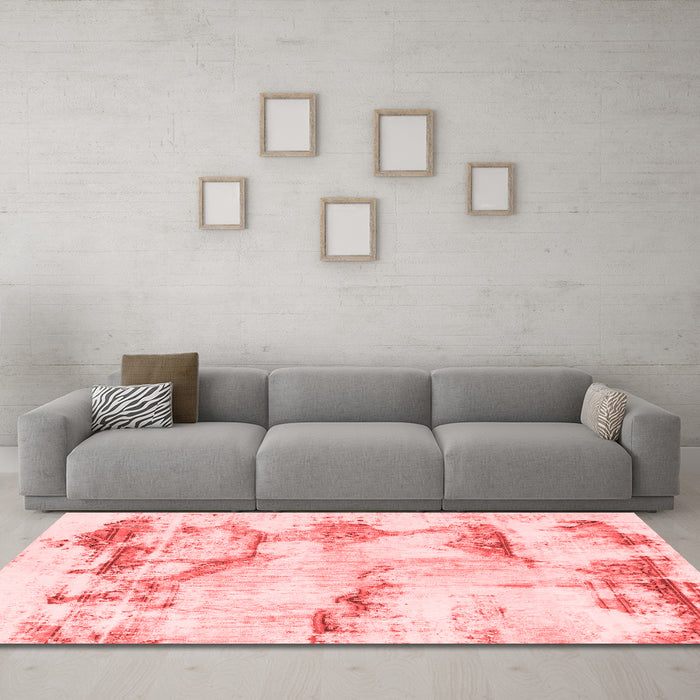 Modern Red Washable Rugs
