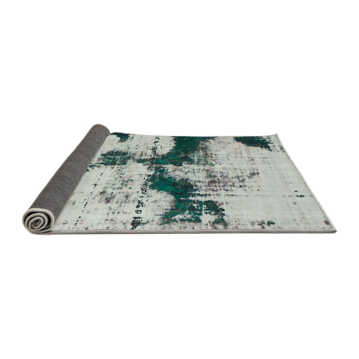 Sideview of Abstract Gray Modern Rug, abs875