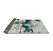 Sideview of Abstract Gray Modern Rug, abs875