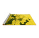 Sideview of Machine Washable Abstract Yellow Modern Rug, wshabs875yw