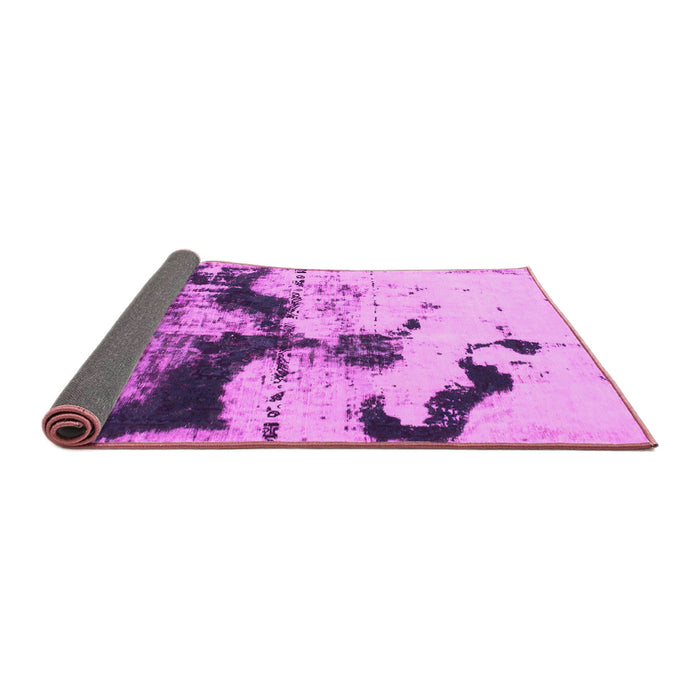 Sideview of Abstract Pink Modern Rug, abs875pnk