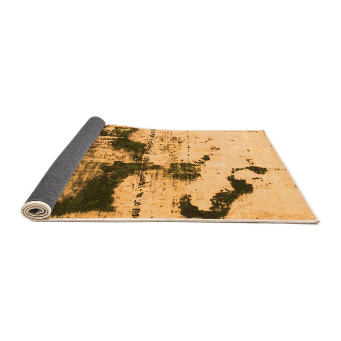 Sideview of Abstract Orange Modern Rug, abs875org