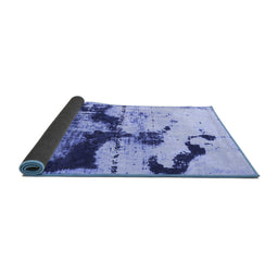 Sideview of Abstract Blue Modern Rug, abs875blu