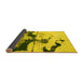 Sideview of Abstract Yellow Modern Rug, abs875yw