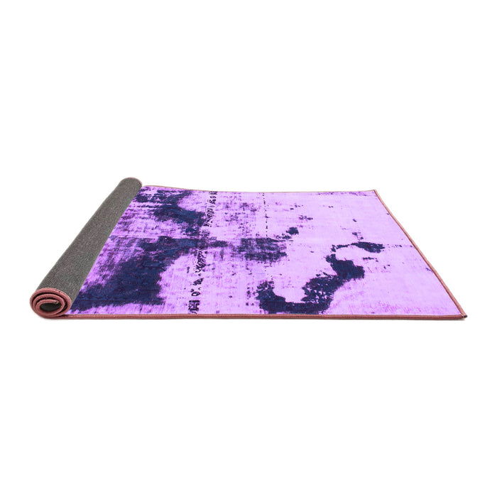 Sideview of Abstract Purple Modern Rug, abs875pur