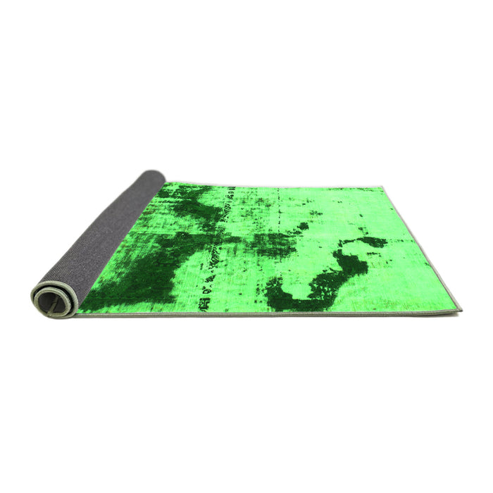 Sideview of Abstract Green Modern Rug, abs875grn