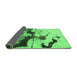 Sideview of Abstract Emerald Green Modern Rug, abs875emgrn