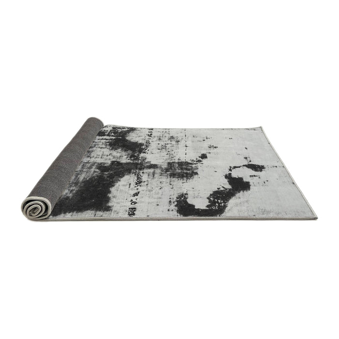 Sideview of Abstract Gray Modern Rug, abs875gry