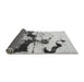 Sideview of Abstract Gray Modern Rug, abs875gry