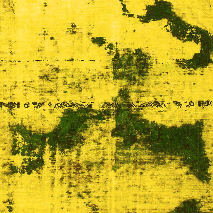 Machine Washable Abstract Yellow Modern Rug, wshabs875yw