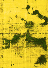 Abstract Yellow Modern Rug, abs875yw