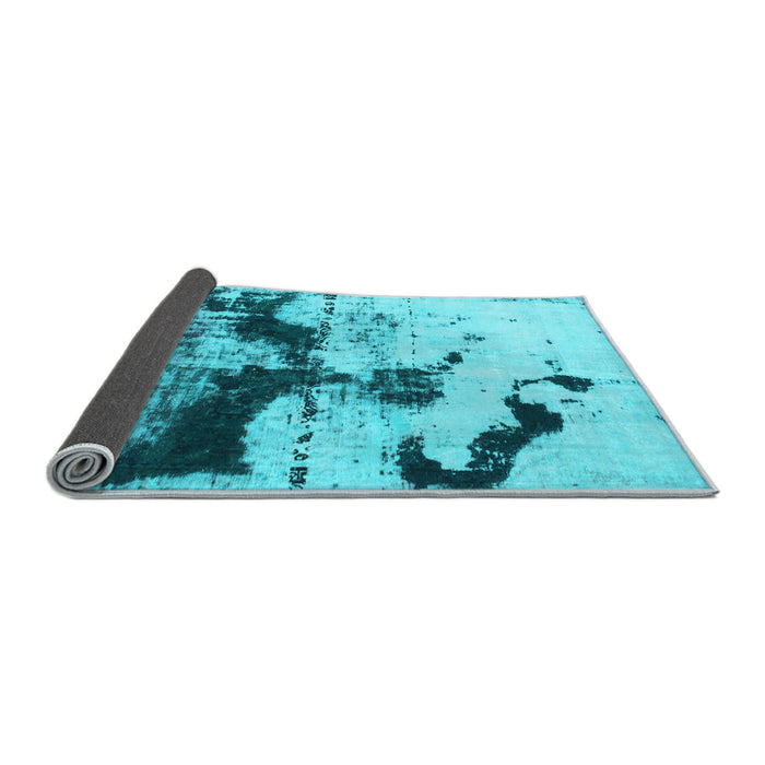 Sideview of Abstract Light Blue Modern Rug, abs875lblu