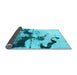 Sideview of Abstract Light Blue Modern Rug, abs875lblu