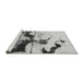 Sideview of Machine Washable Abstract Gray Modern Rug, wshabs875gry