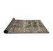 Sideview of Abstract Tan Brown Modern Rug, abs876