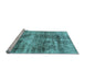 Sideview of Machine Washable Abstract Light Blue Modern Rug, wshabs876lblu