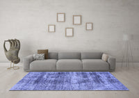 Machine Washable Abstract Blue Modern Rug, wshabs876blu