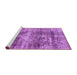 Sideview of Machine Washable Abstract Purple Modern Area Rugs, wshabs876pur