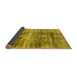 Sideview of Abstract Yellow Modern Rug, abs876yw