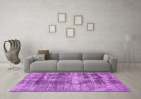 Machine Washable Abstract Purple Modern Rug, wshabs876pur