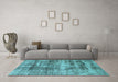 Machine Washable Abstract Light Blue Modern Rug in a Living Room, wshabs876lblu