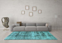 Machine Washable Abstract Light Blue Modern Rug, wshabs876lblu